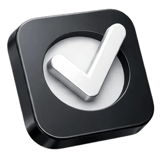 3D confirmation tick icon on the Sovrantis about page